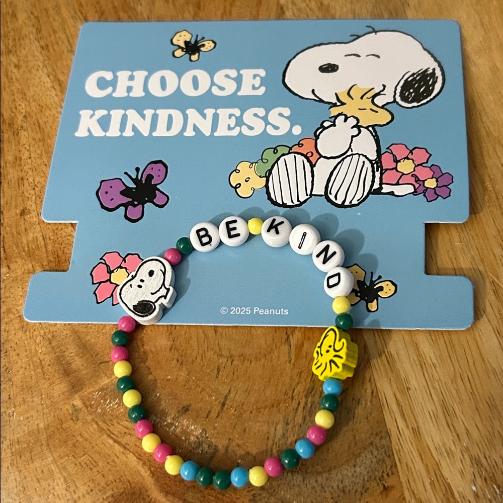 Peanuts Be Kind friendship Bracelet Snoopy and Woodstock NEW